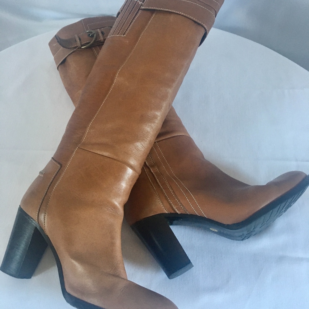 Italian Leather 3" Heel Boots Size 6.5